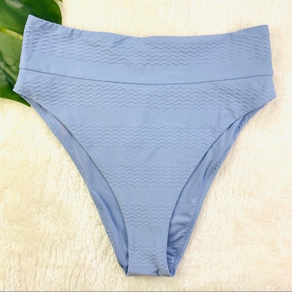 aerie Other - Aerie Blue High Waist Cheeky Bikini Bottoms